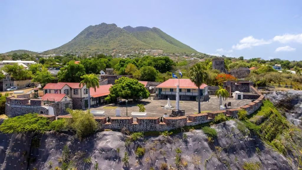 Sint Eustatius — Fort Oranje and The Quill volcano